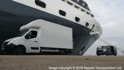 Cunard Queen Victoria cruise ship delivery by Secure Transportation