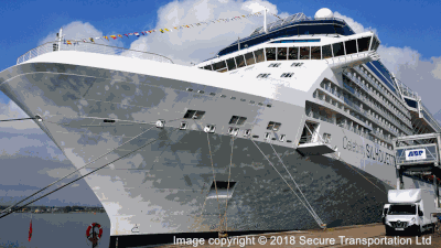 Celebrity Silhouette delivery by Scure Transportation