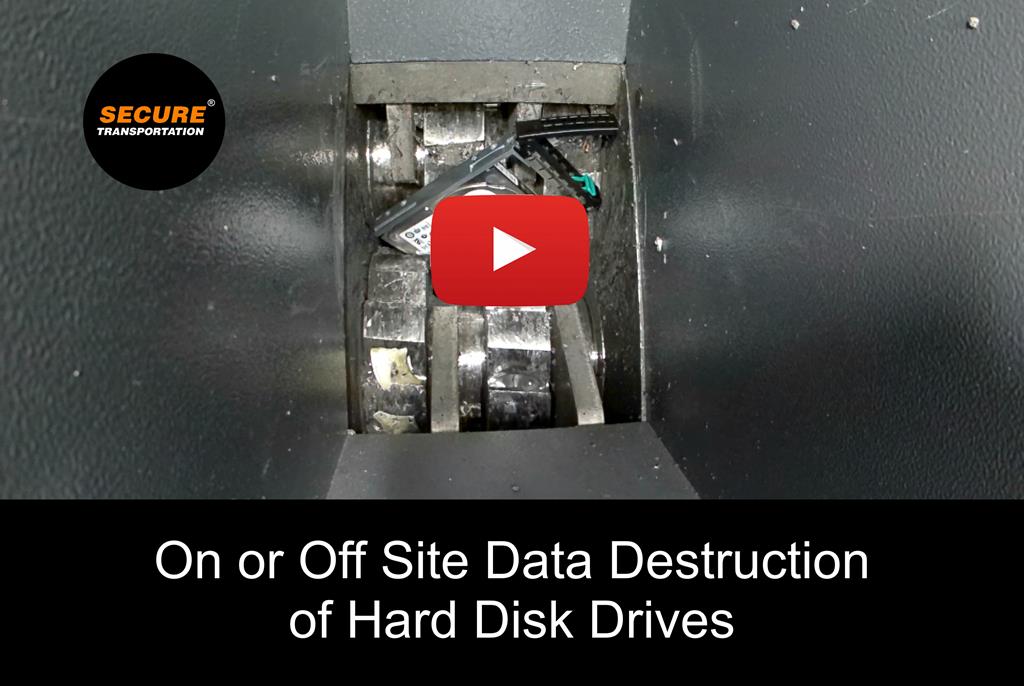 Secure Transportation's HDD data destruction service