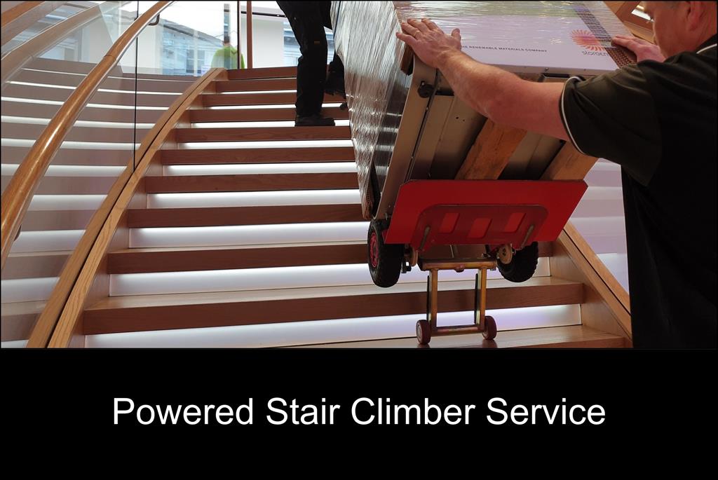 Secure Transportation Ltd's powered stair climber white glove delivery service