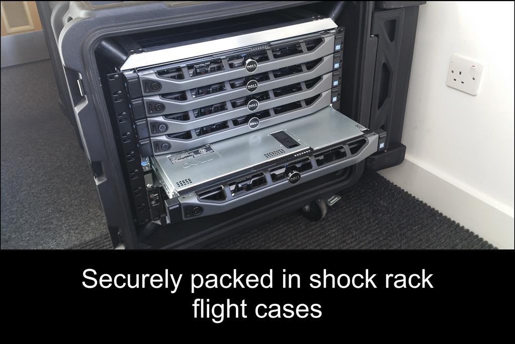 Secure Transportation has a full range of shock rack flight cases to protect your servers whilst in transit