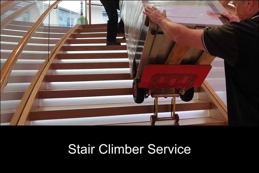 Secure Transportation provide a stair climber service where a lift is not available or too small